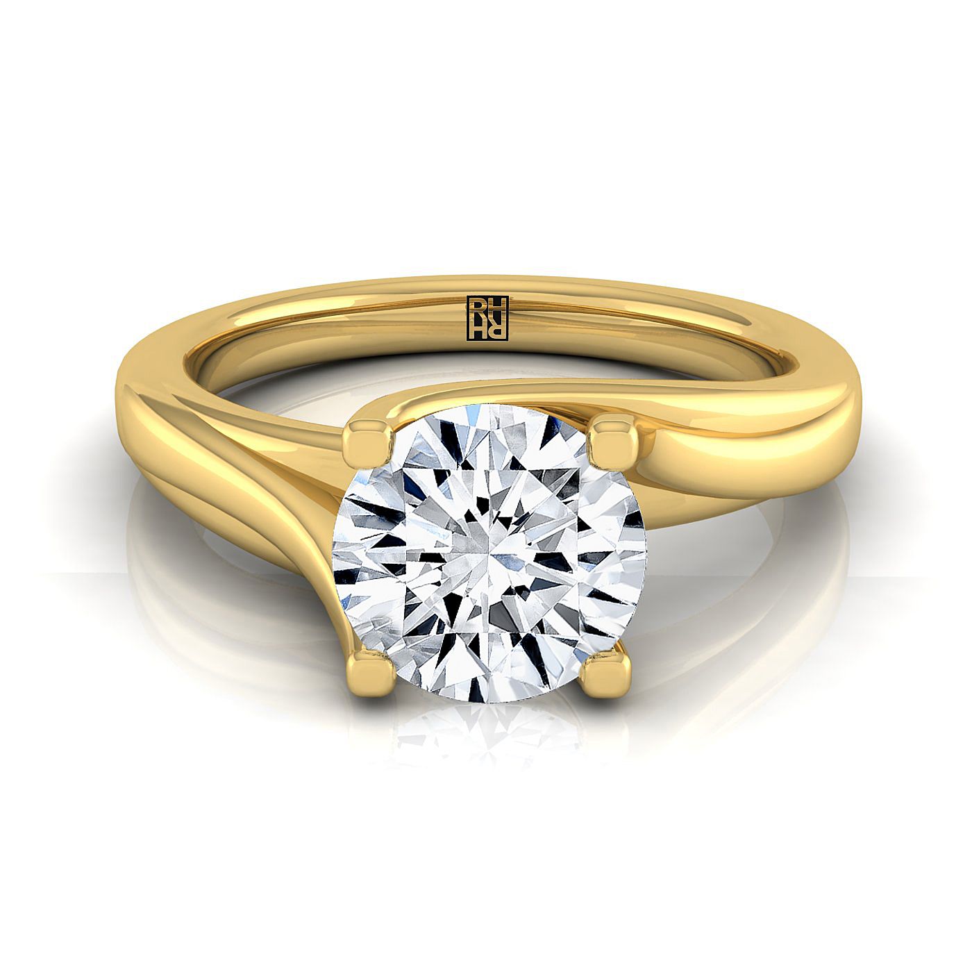 The Joplin Select Solitaire Engagement Ring with Lab Diamond in 18K Yellow Gold - view 1