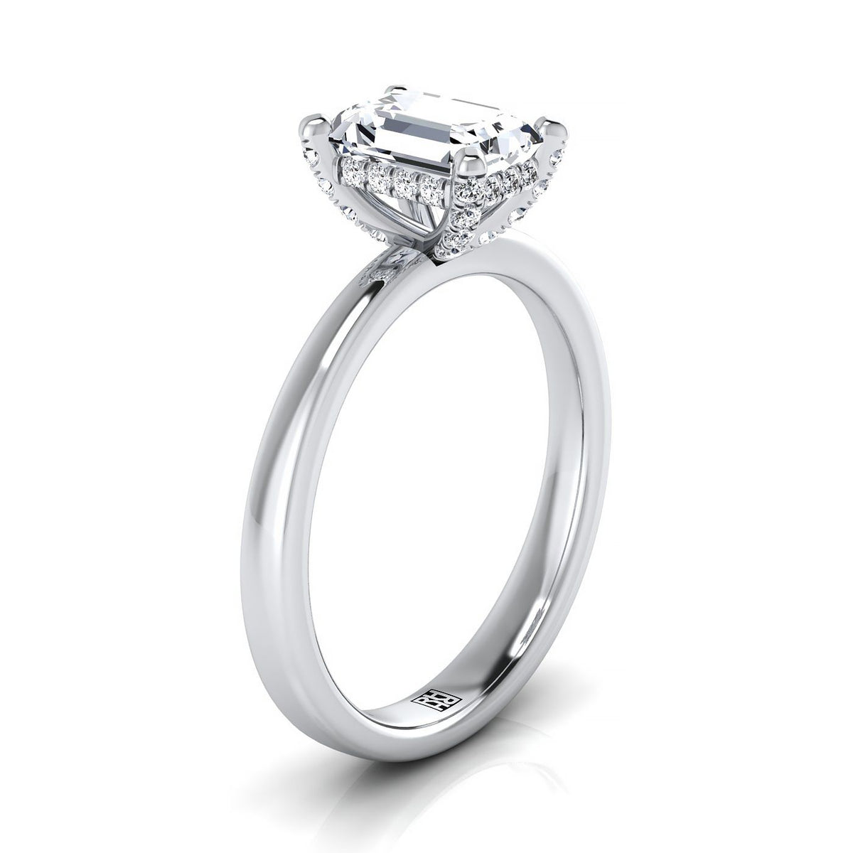 Made to order: The Lana emerald engagement ring setting in Platinum | RockHer