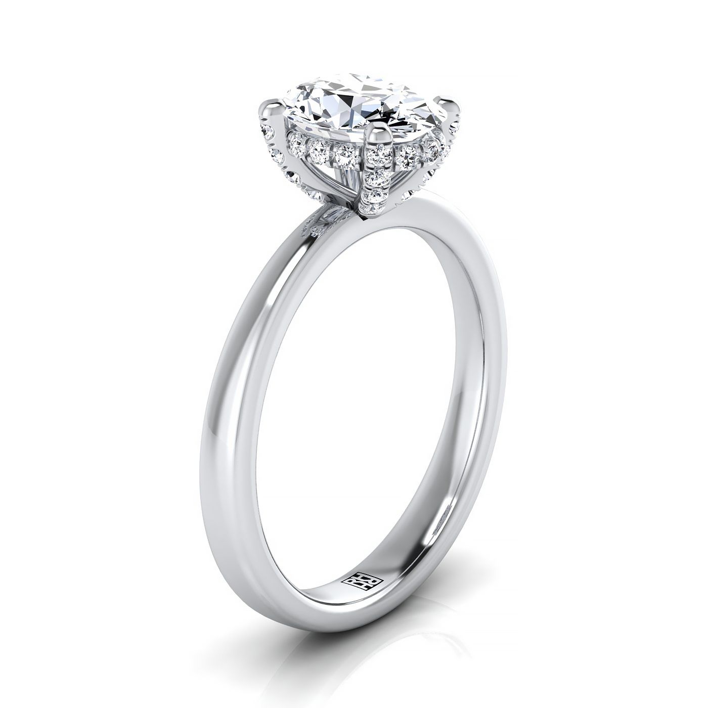 Made to order: The Lana oval engagement ring setting in Platinum | RockHer