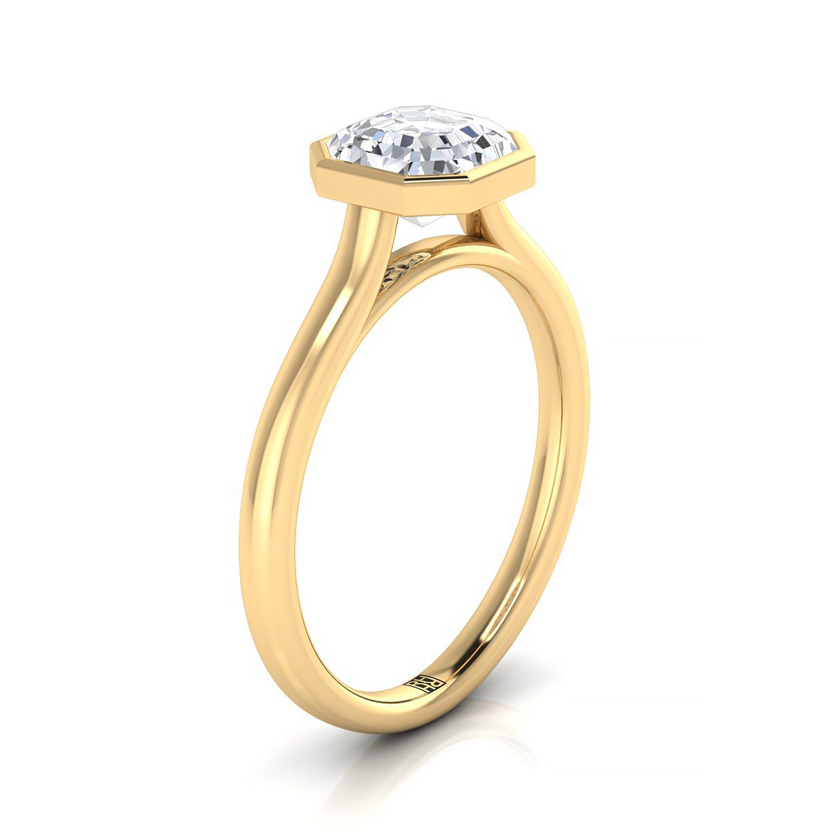 Made to order: The Duran asscher engagement ring setting in 18K Yellow Gold | RockHer