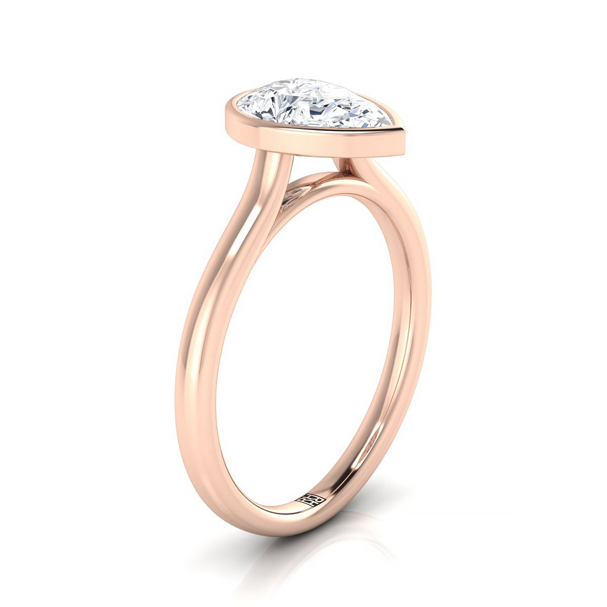 Made to order: The Duran pear engagement ring setting in 14K Rose Gold | RockHer