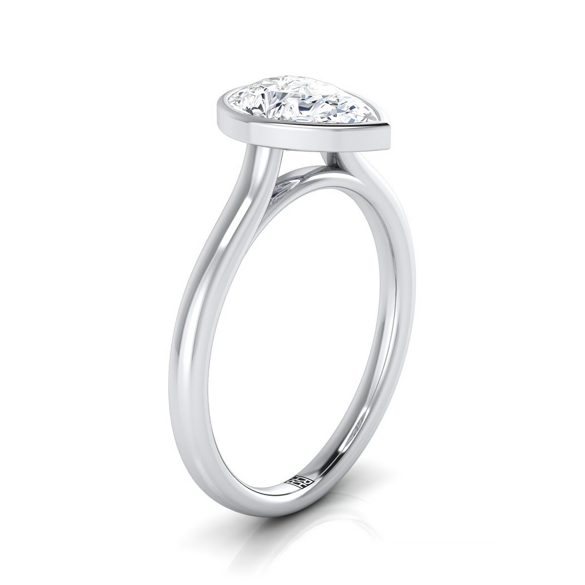 Made to order: The Duran pear engagement ring setting in Platinum | RockHer