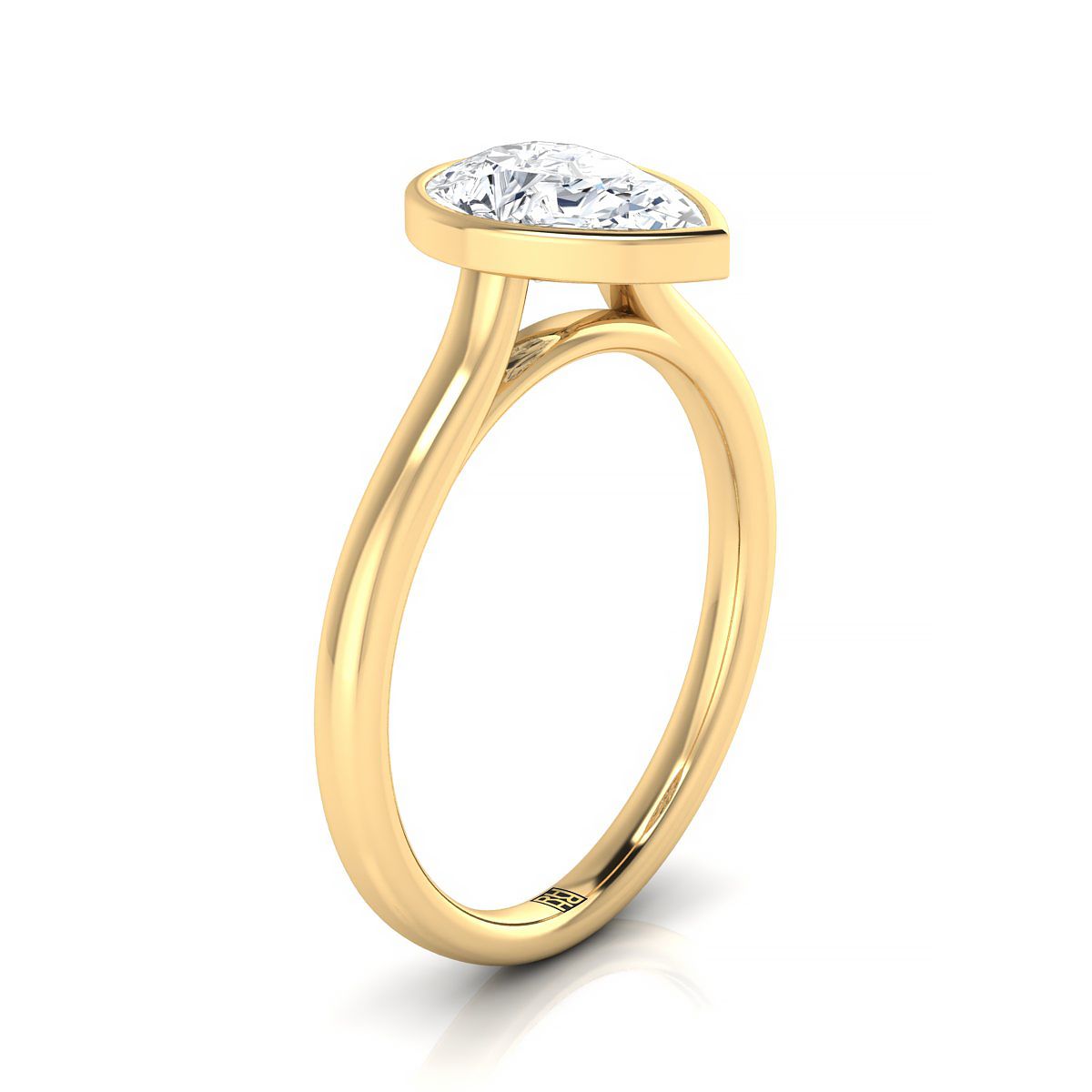 Made to order: The Duran pear engagement ring setting in 18K Yellow Gold | RockHer