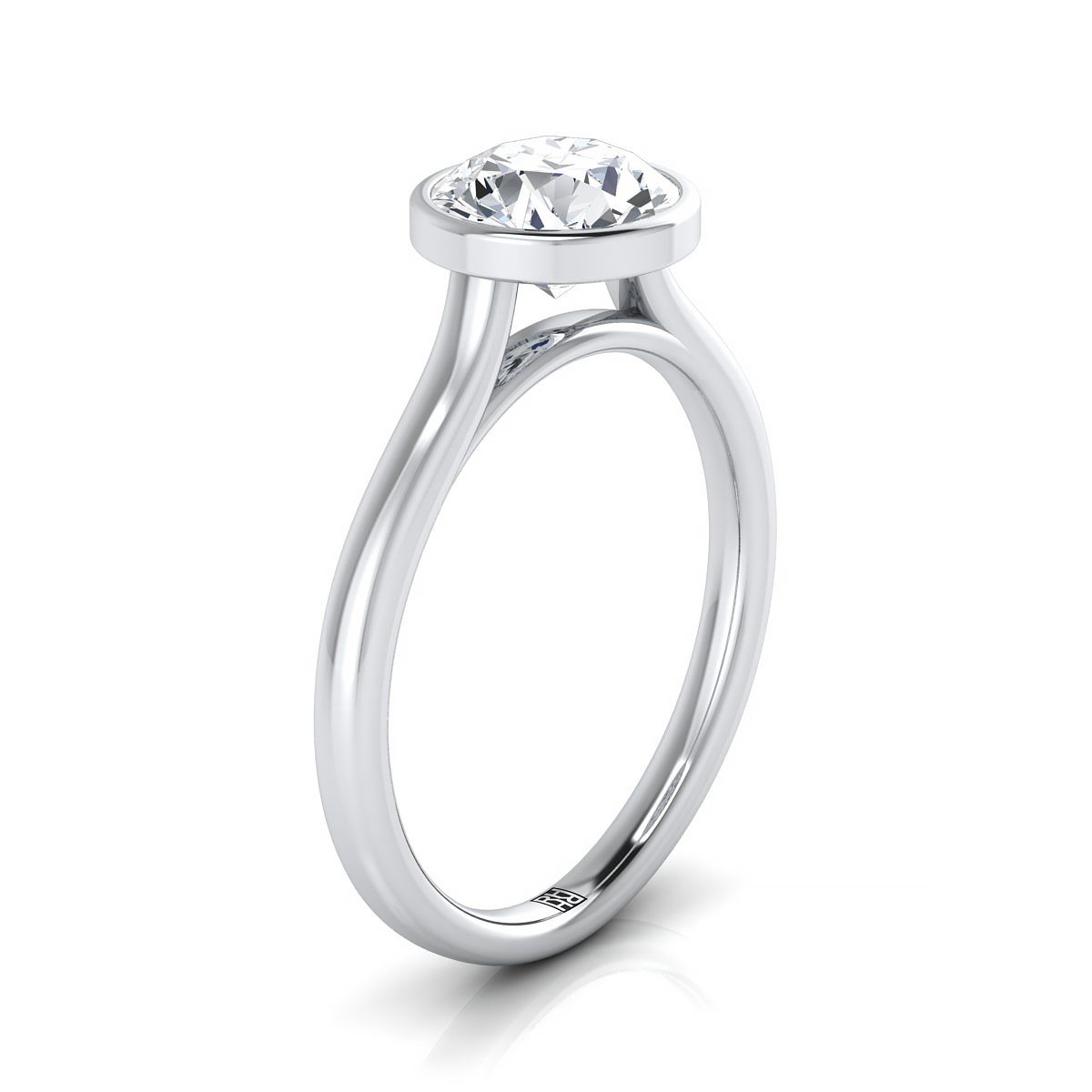 RockHer atelier photo of The Duran round engagement ring setting in Platinum
