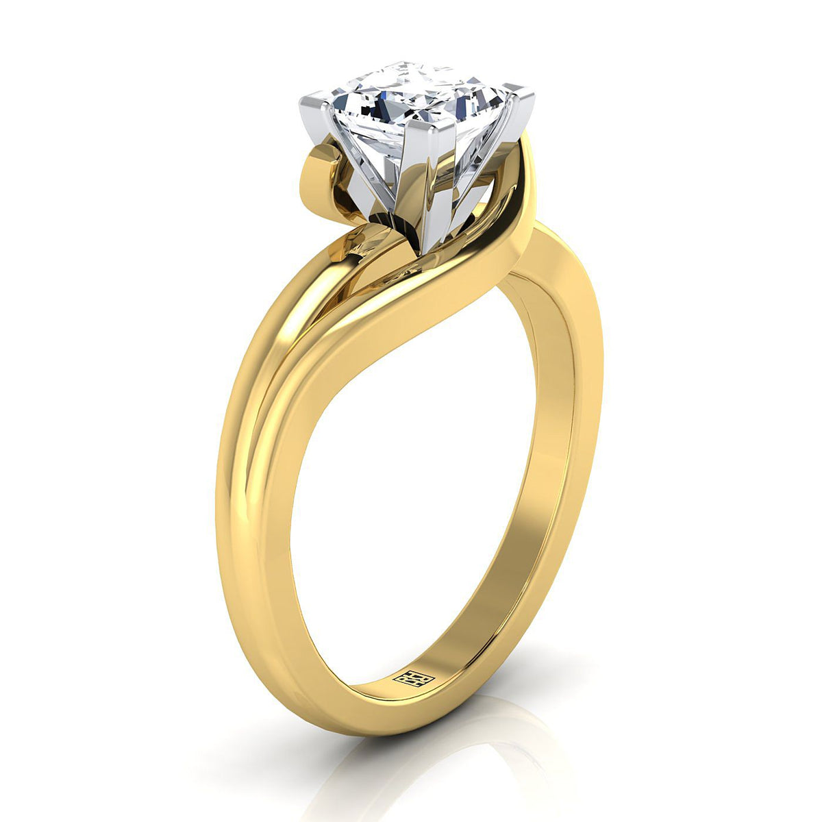 Select Solitaire styling on The Leah princess engagement ring setting | RockHer