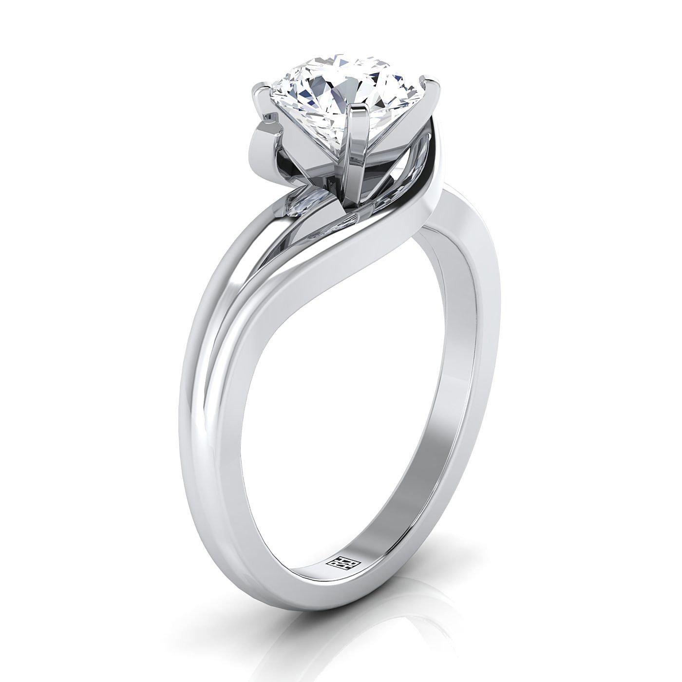 Select Solitaire styling on The Leah round engagement ring setting | RockHer