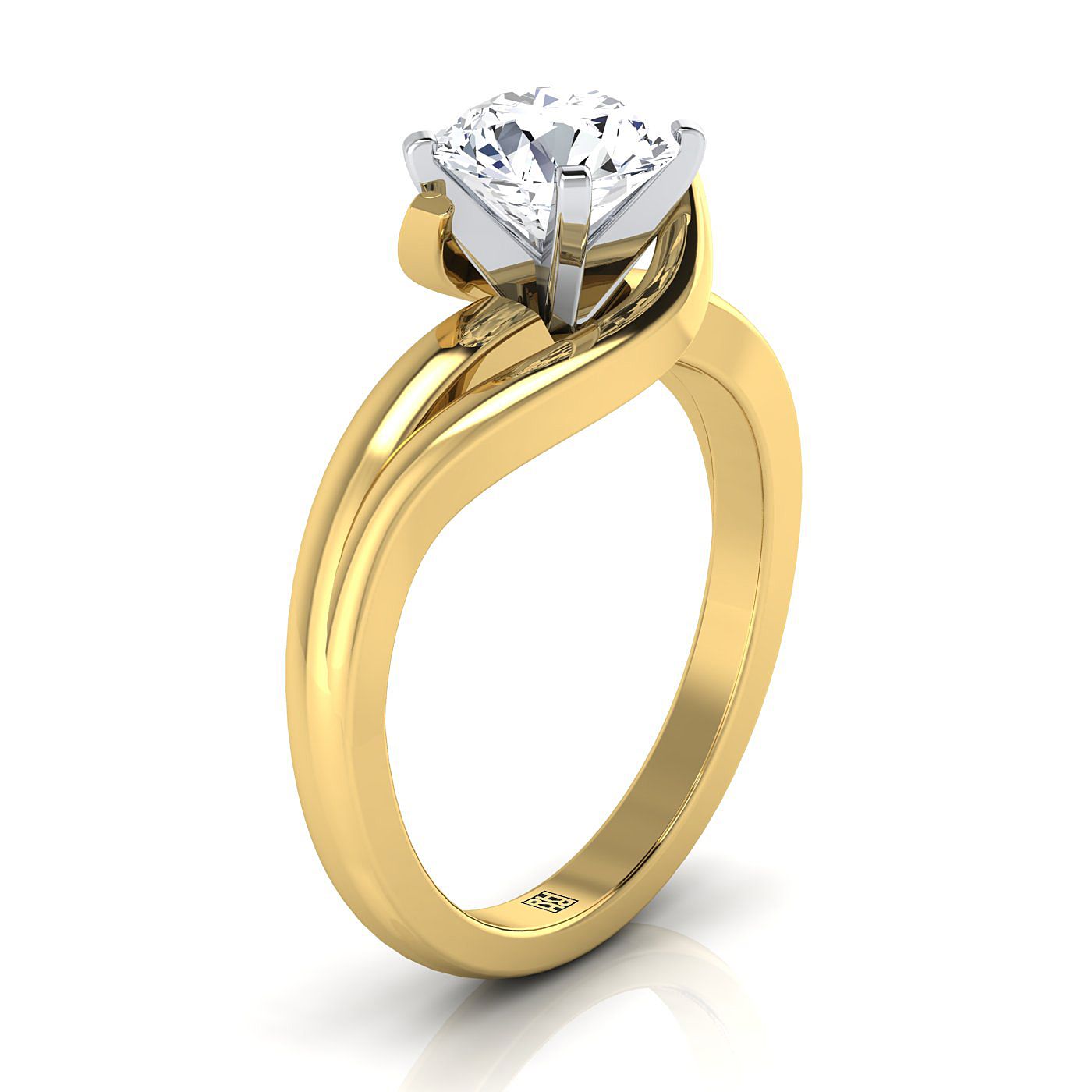 Select Solitaire styling on The Leah round engagement ring setting | RockHer