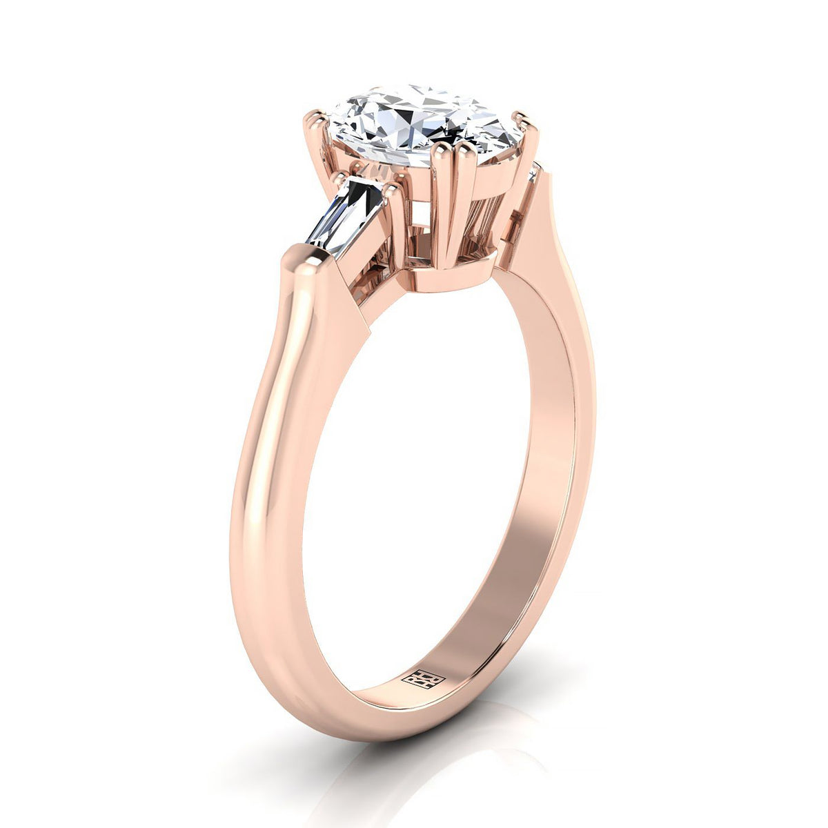 Select Three Stone styling on The Lily oval engagement ring setting | RockHer