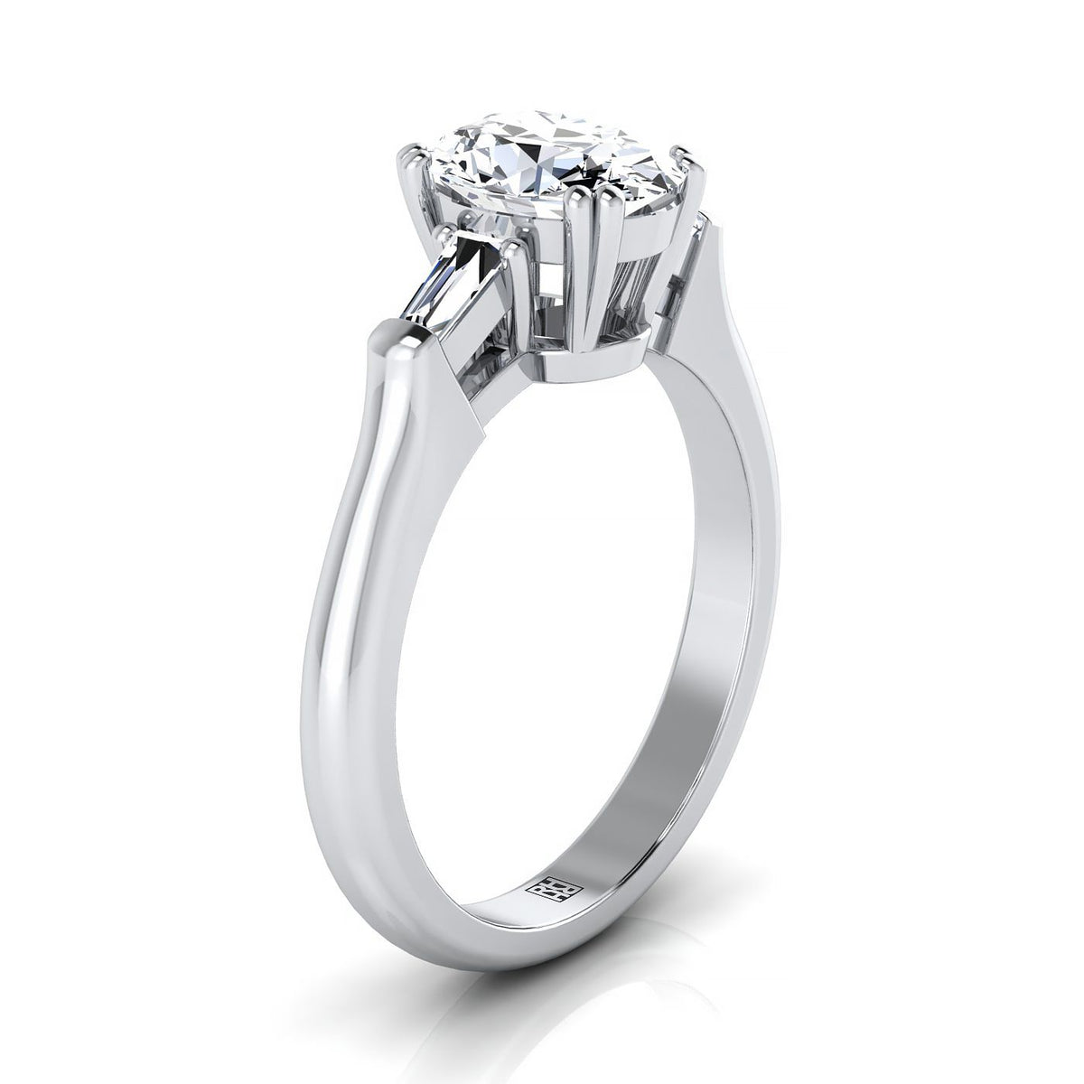 Select Three Stone styling on The Lily oval engagement ring setting | RockHer