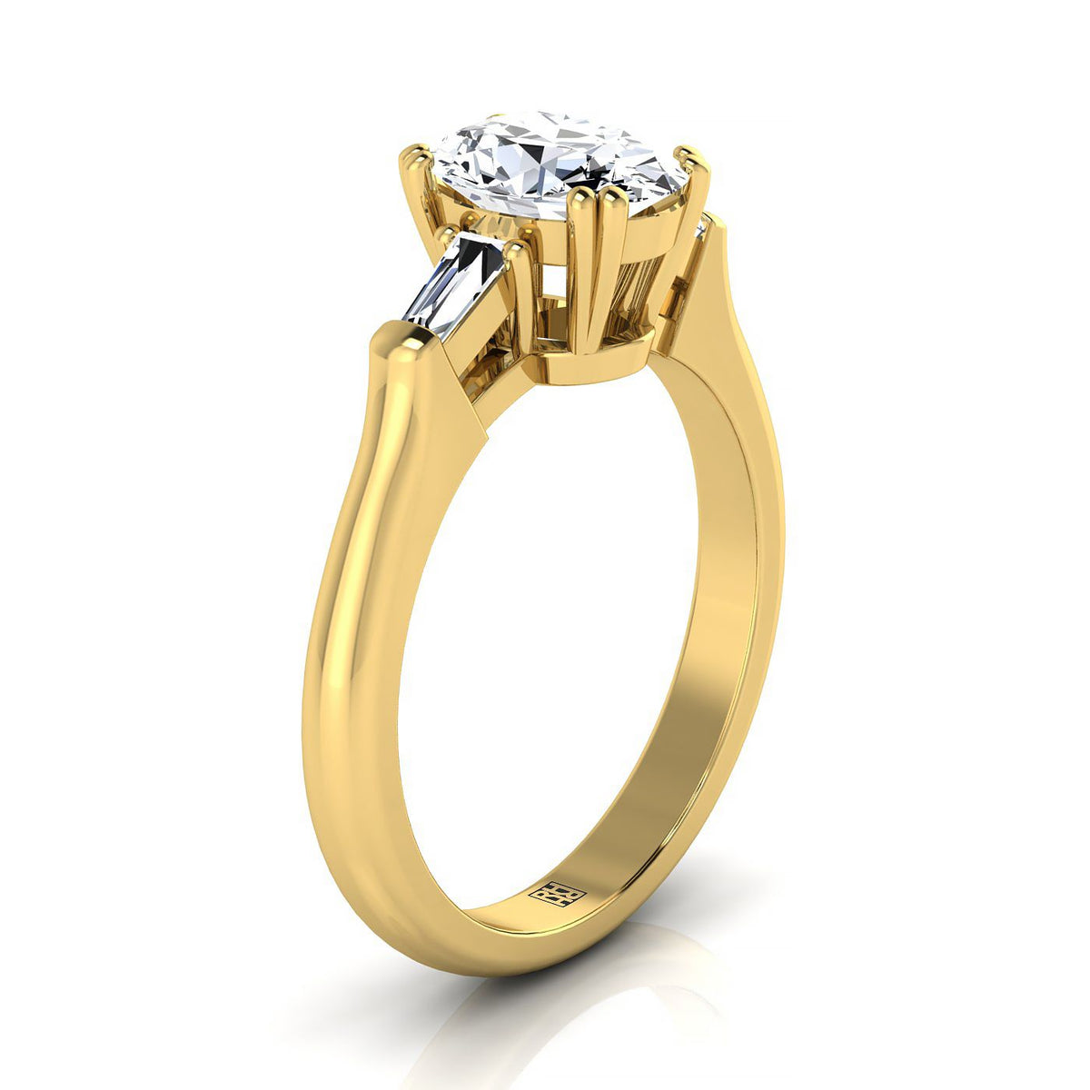 Select Three Stone styling on The Lily oval engagement ring setting | RockHer