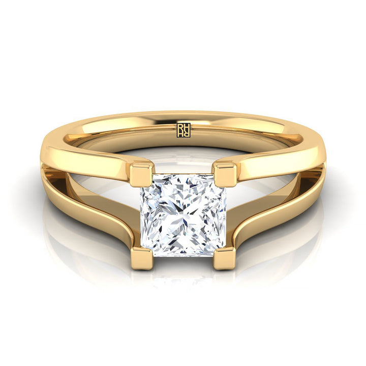 The Lorelei Select Solitaire Engagement Ring with Lab Diamond in 18K Yellow Gold - view 1