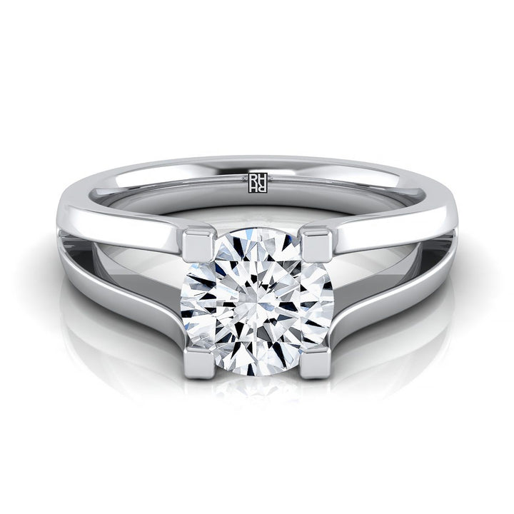 The Lorelei Select Solitaire Engagement Ring with Lab Diamond in 18K White Gold - view 1