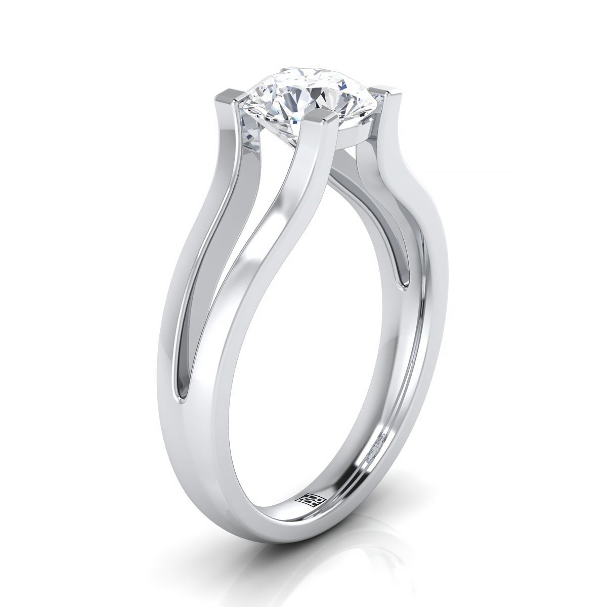 Select Solitaire styling on The Lorelei round engagement ring setting | RockHer