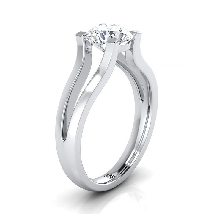 The Lorelei Select Solitaire Engagement Ring with Lab Diamond in Platinum - view 2