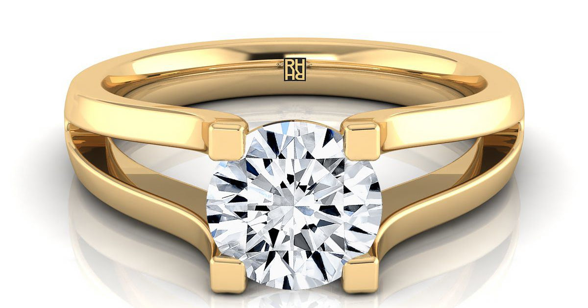 Lorelei Solitaire Setting, 18K Yellow Gold | RockHer