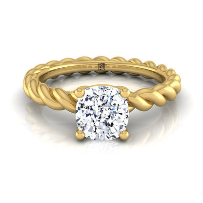 The Maggie Select Vintage Milgrain Solitaire Engagement Ring with Lab Diamond in 18K Yellow Gold - view 1