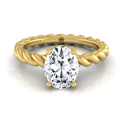 The Maggie Select Vintage Milgrain Solitaire Engagement Ring with Lab Diamond in 18K Yellow Gold - view 1