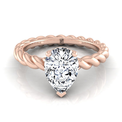 The Maggie Select Vintage Milgrain Solitaire Engagement Ring with Lab Diamond in 14K Rose Gold - view 1