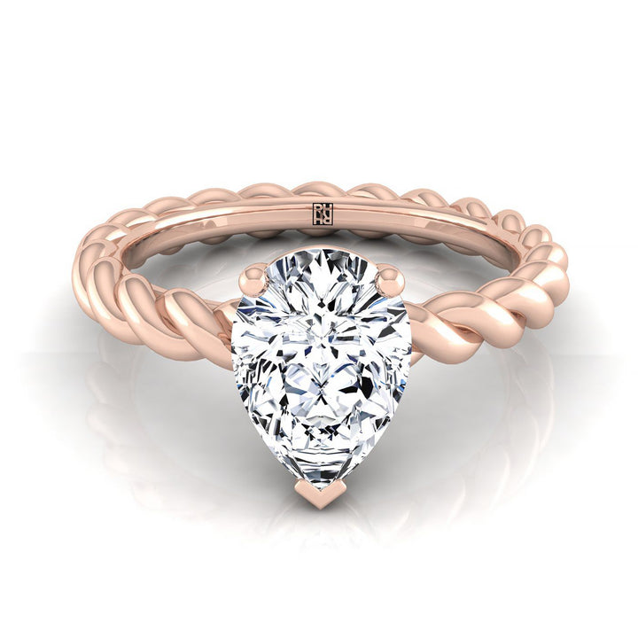 The Maggie Select Vintage Milgrain Solitaire Engagement Ring with Lab Diamond in 14K Rose Gold - view 1