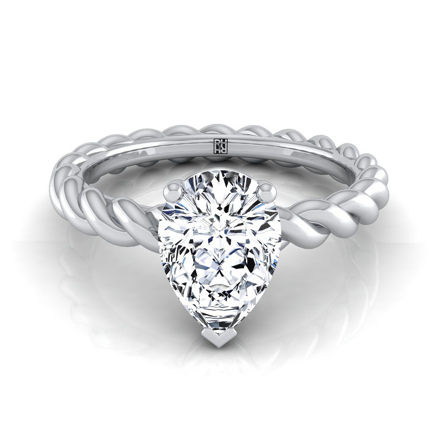 The Maggie Select Vintage Milgrain Solitaire Engagement Ring with Lab Diamond in Platinum - view 1