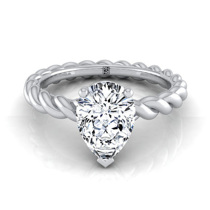 The Maggie Select Vintage Milgrain Solitaire Engagement Ring with Lab Diamond in 18K White Gold - view 1