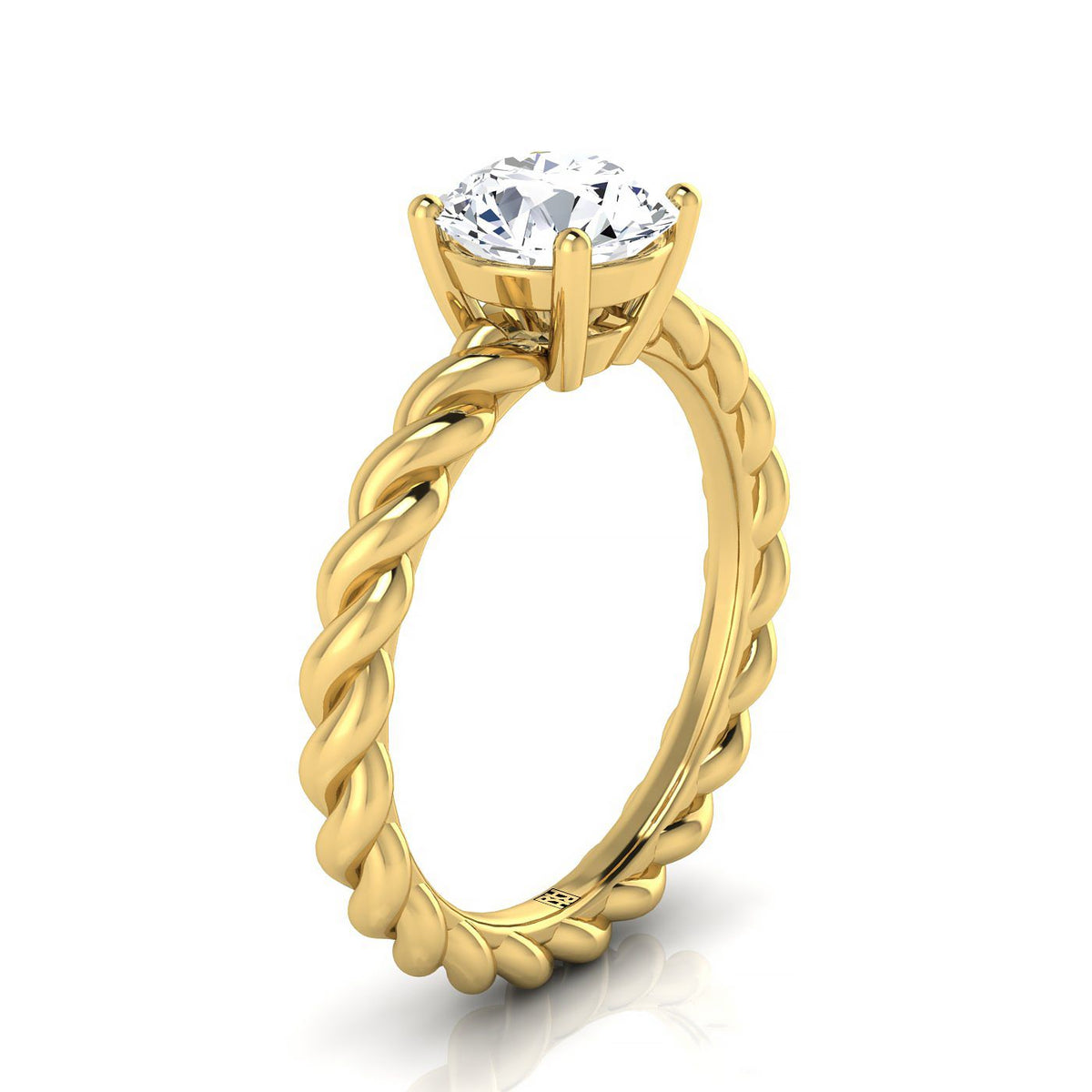 Select Twisted Rope Solitaire styling on The Maggie round engagement ring setting | RockHer