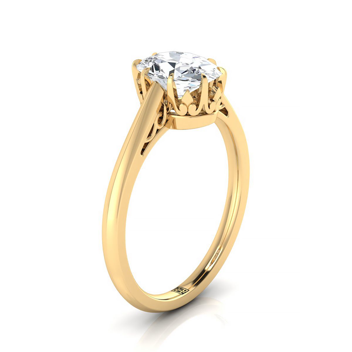 Select Vintage Scroll Solitaire styling on The Natalia oval engagement ring setting | RockHer