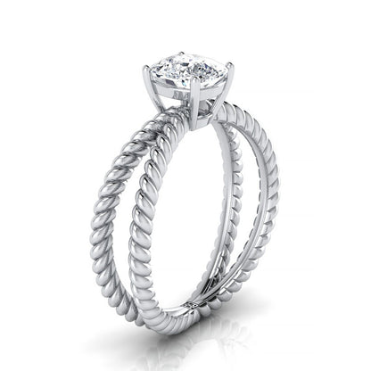 The Nona Select Vintage Solitaire Engagement Ring with Lab Diamond in Platinum - view 1