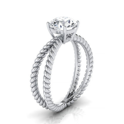 The Nona Select Vintage Solitaire Engagement Ring with Lab Diamond in Platinum - view 2