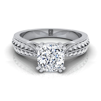 The Ophelia Select Three Stone Engagement Ring with Lab Diamond in 18K White Gold - view 1
