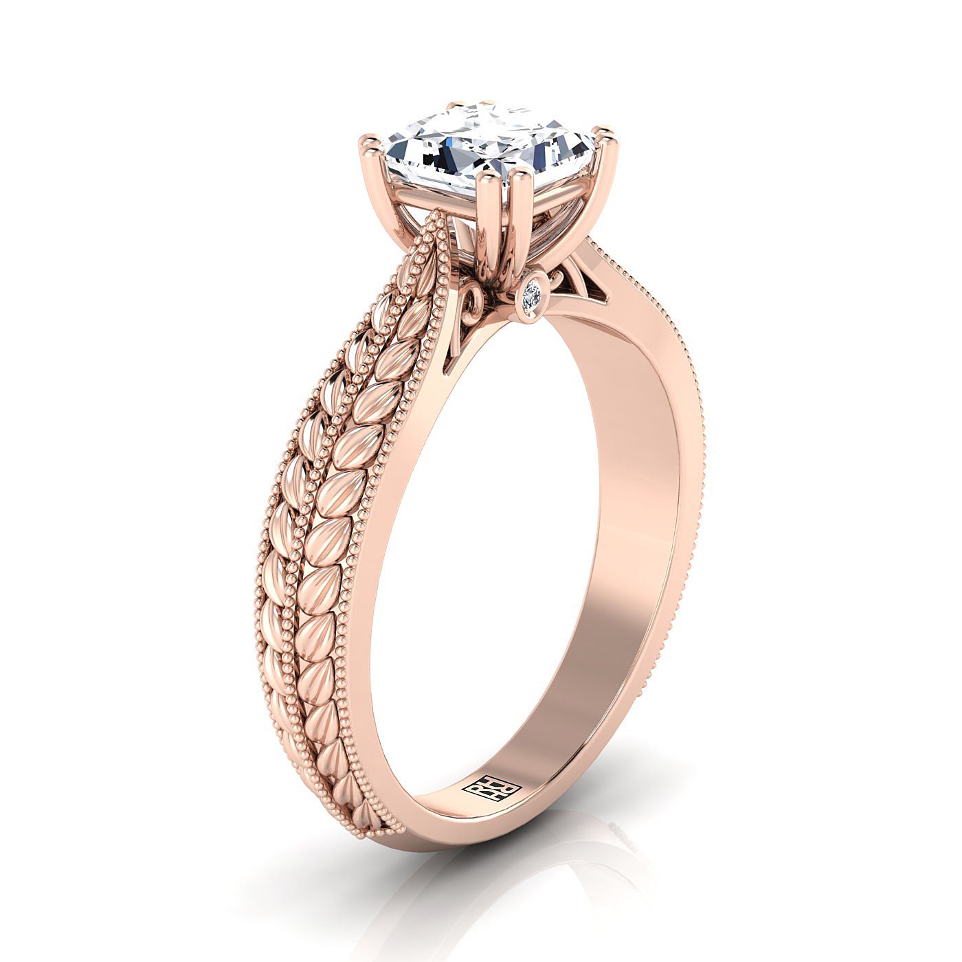Select Three Stone styling on The Ophelia princess engagement ring setting | RockHer