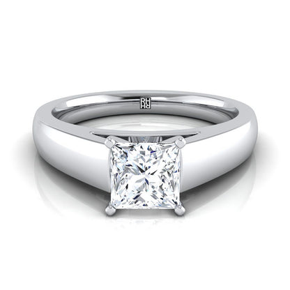 The Carly Select Solitaire Engagement Ring with Lab Diamond in 18K White Gold - view 1