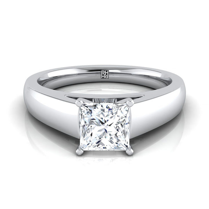 The Carly Select Solitaire Engagement Ring with Lab Diamond in 18K White Gold - view 1