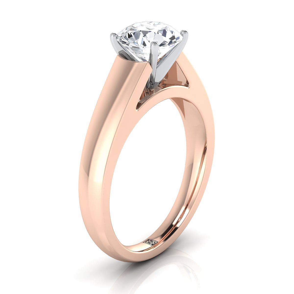 Select Solitaire styling on The Carly round engagement ring setting | RockHer
