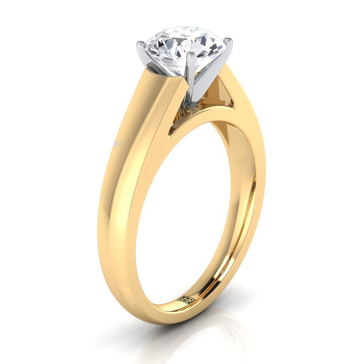 Select Solitaire styling on The Carly round engagement ring setting | RockHer