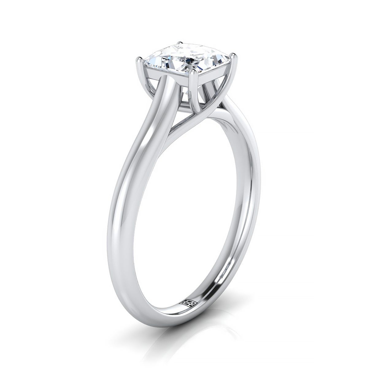 Select Solitaire styling on The Quinn princess engagement ring setting | RockHer