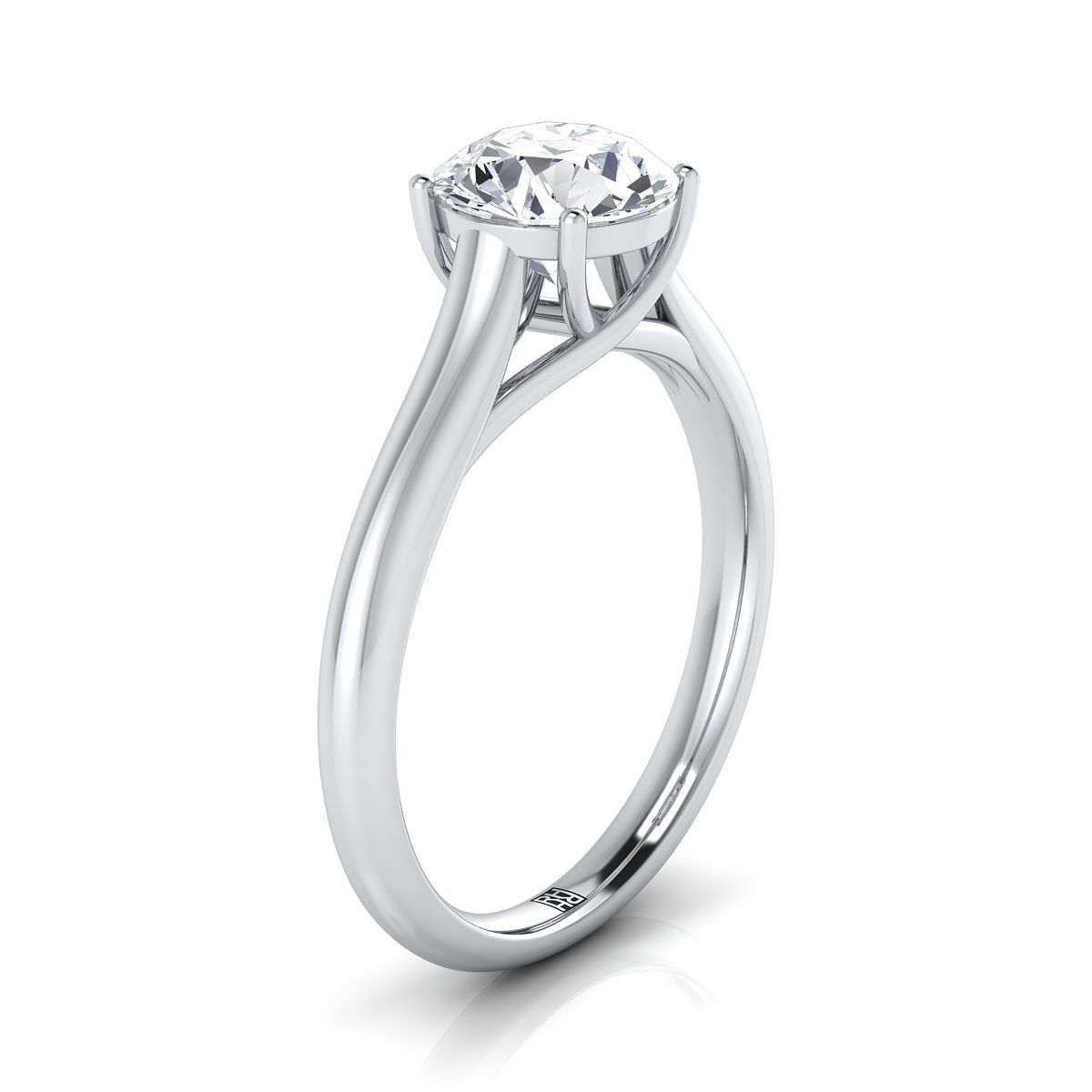 Select Solitaire styling on The Quinn round engagement ring setting | RockHer