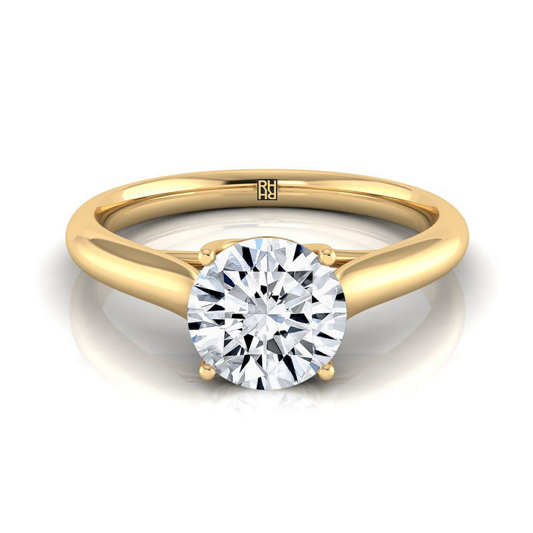 The Quinn Select Solitaire Round Lab Diamond Engagement Ring in 18K Yellow Gold
