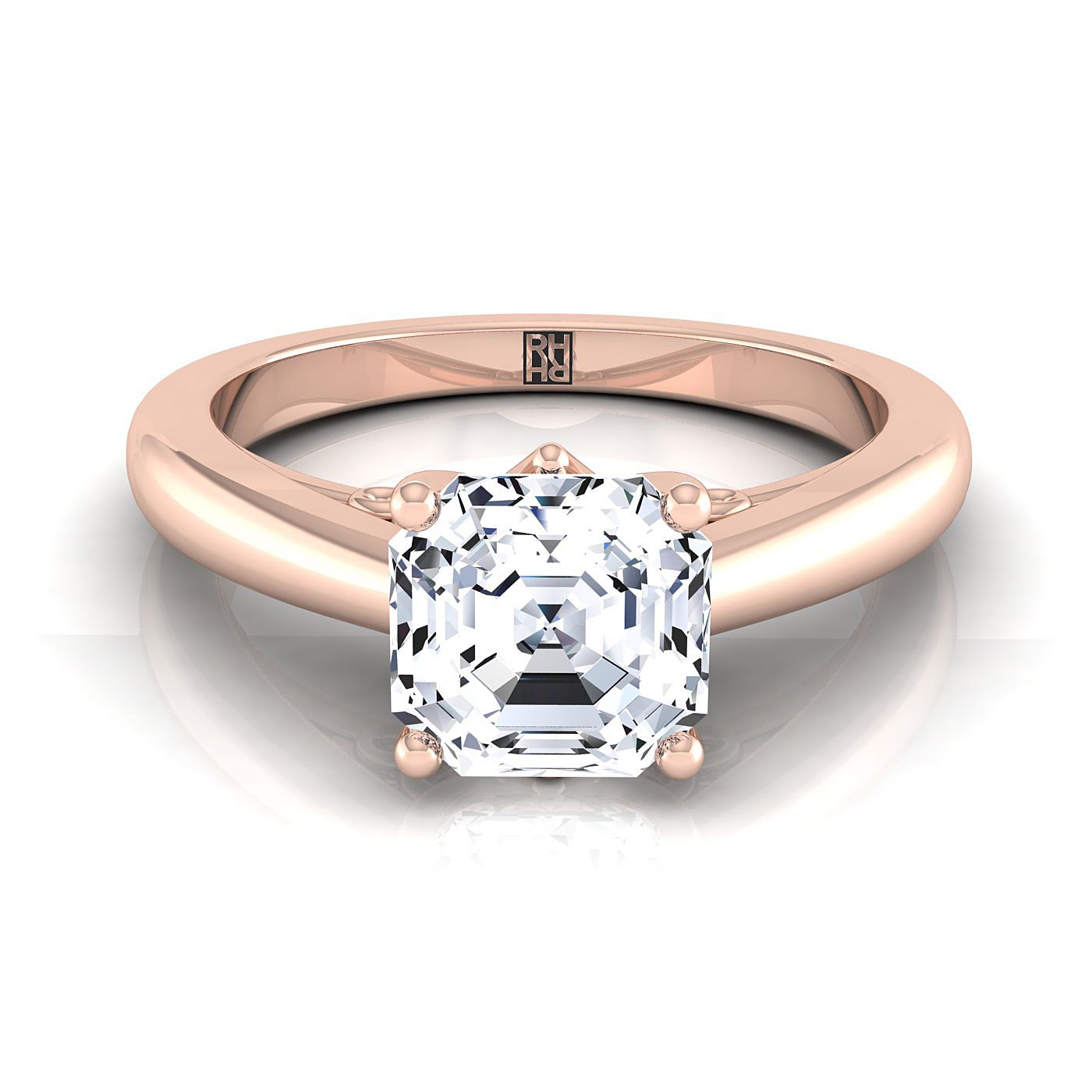 The Rio Select Solitaire Engagement Ring with Lab Diamond in 14K Rose Gold - view 1