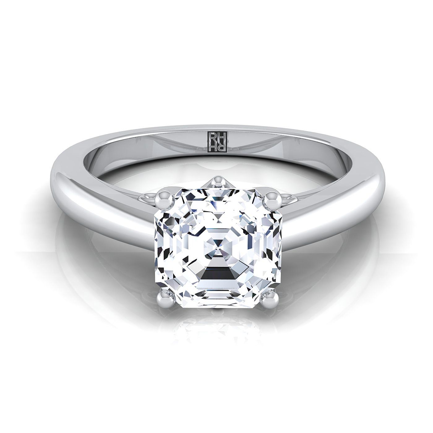 The Rio Select Solitaire Engagement Ring with Lab Diamond in 18K White Gold - view 1