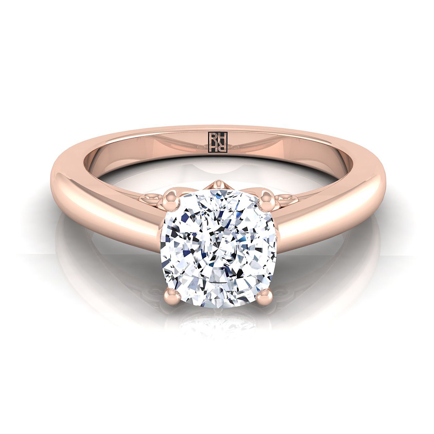The Rio Select Solitaire Engagement Ring with Lab Diamond in 14K Rose Gold - view 1