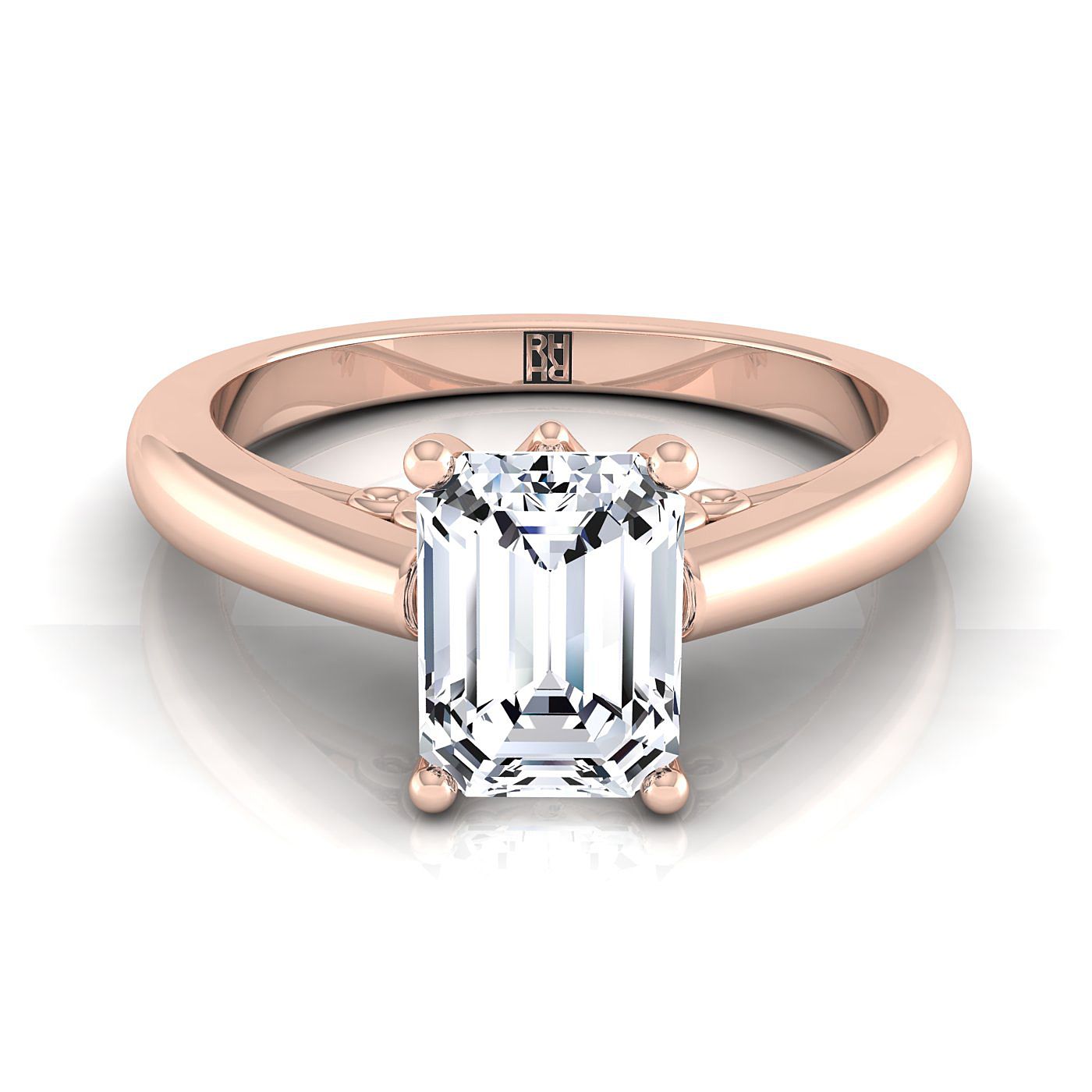 The Rio Select Solitaire Engagement Ring with Lab Diamond in 14K Rose Gold - view 1