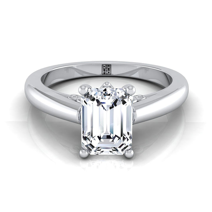 The Rio Select Solitaire Engagement Ring with Lab Diamond in 18K White Gold - view 1