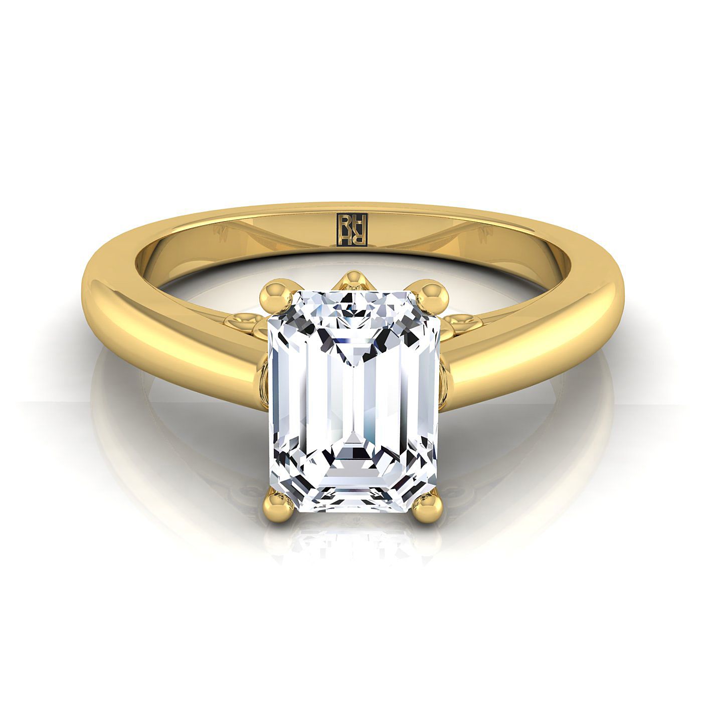 The Rio Select Solitaire Engagement Ring with Lab Diamond in 18K Yellow Gold - view 1
