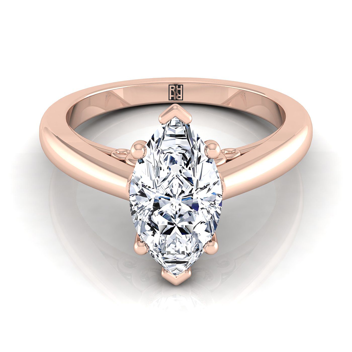 The Rio Select Solitaire Engagement Ring with Lab Diamond in 14K Rose Gold - view 1