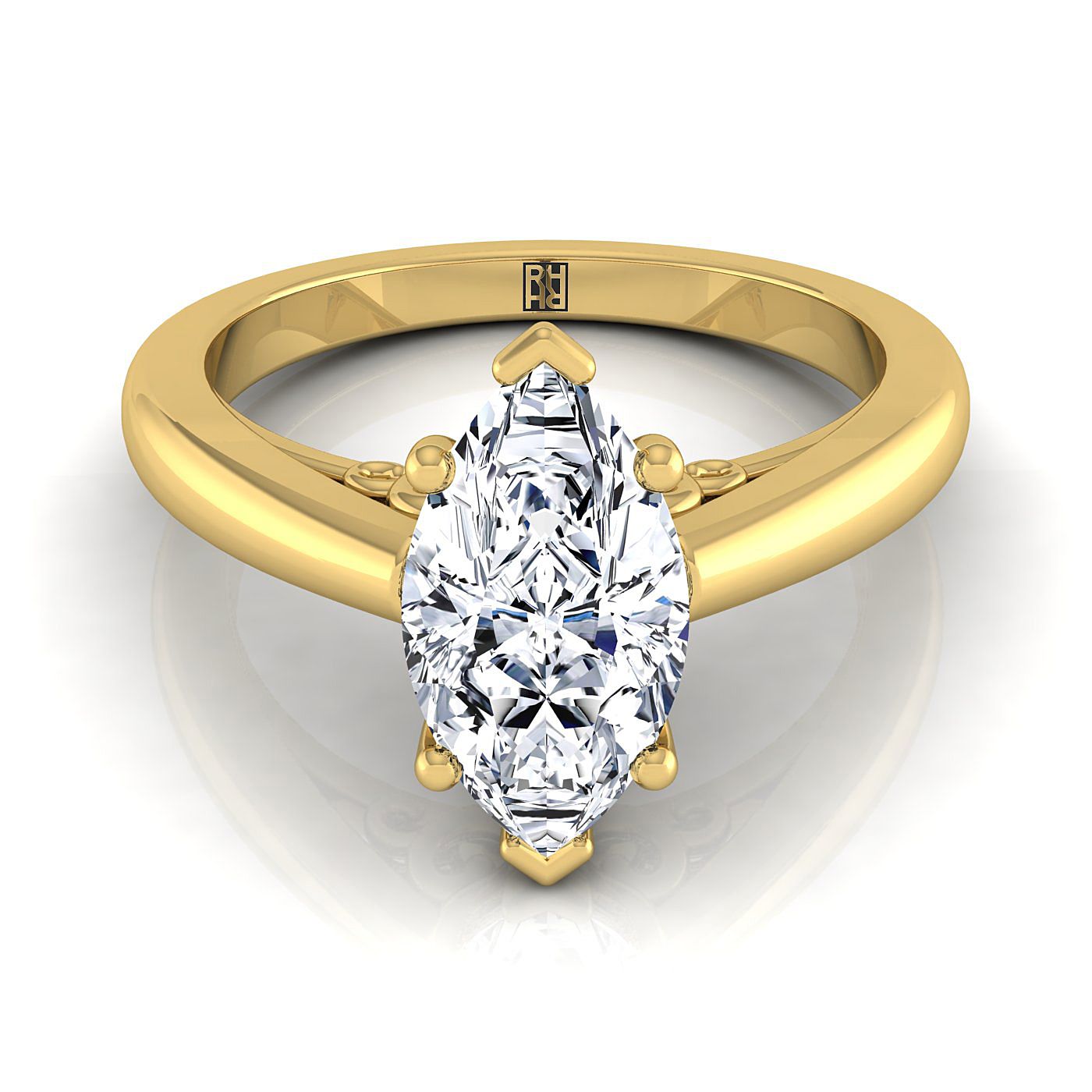 The Rio Select Solitaire Engagement Ring with Lab Diamond in 18K Yellow Gold - view 1