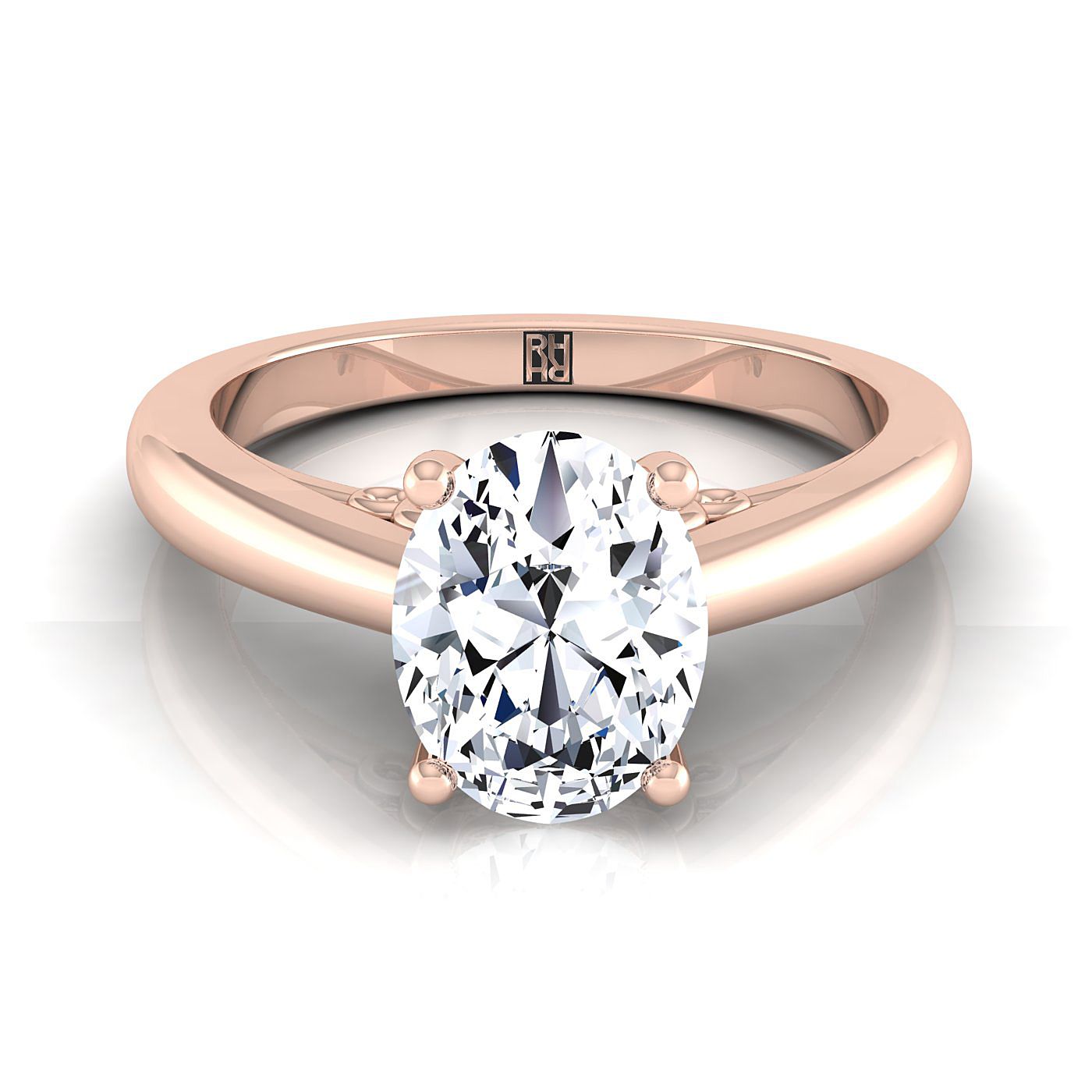 The Rio Select Solitaire Engagement Ring with Lab Diamond in 14K Rose Gold - view 1