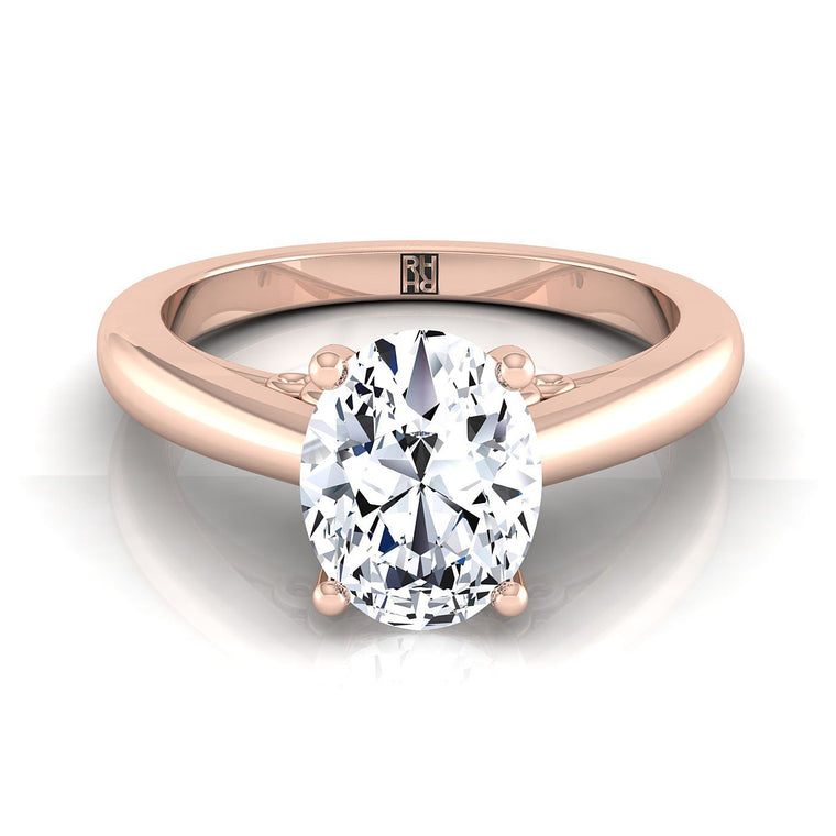 The Rio Select Solitaire Oval Lab Diamond Engagement Ring in 14K Rose Gold