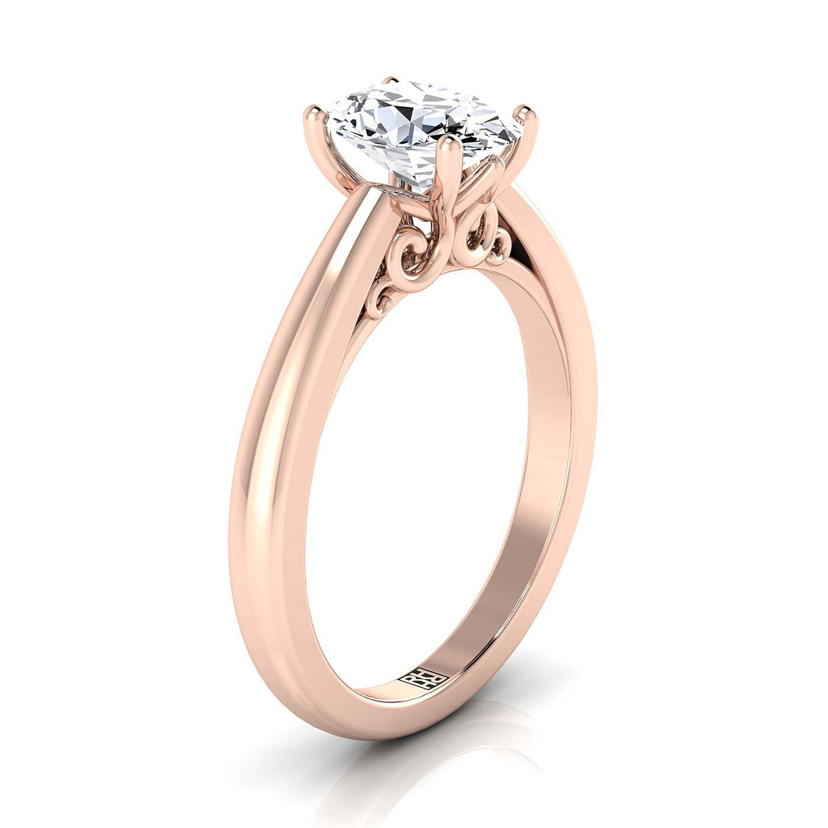 Select Solitaire styling on The Rio oval engagement ring setting | RockHer