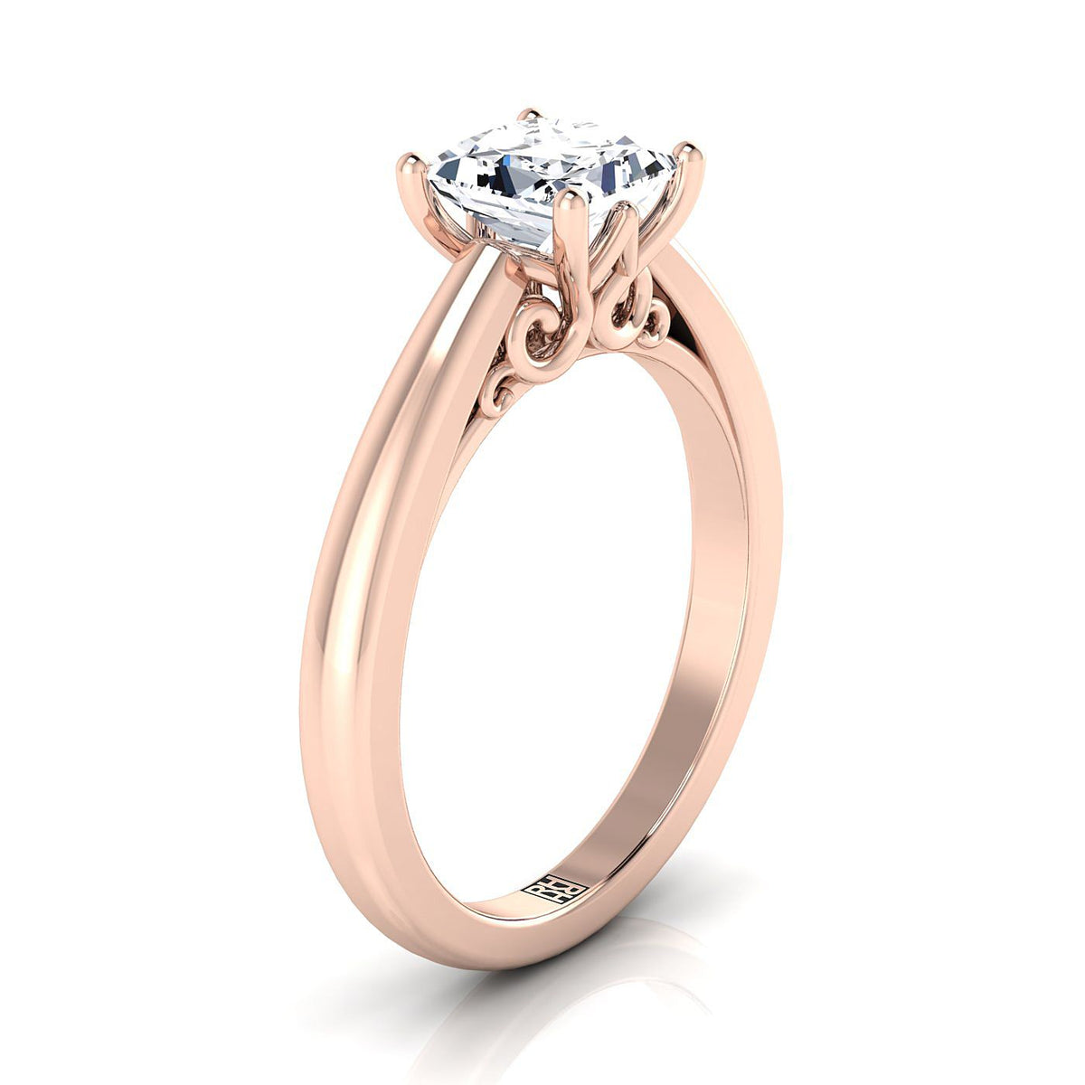 Select Solitaire styling on The Rio princess engagement ring setting | RockHer